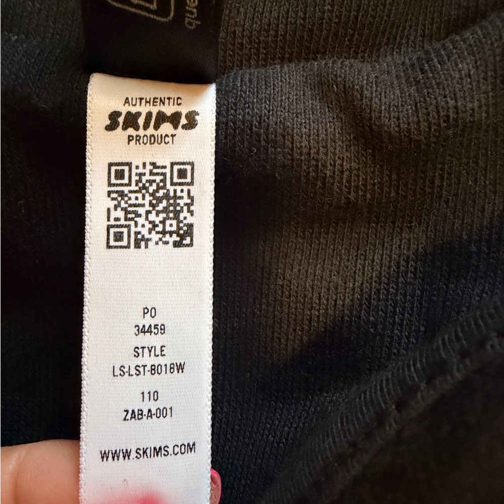 NWT SKIMS boyfriend fleece oversized trench coat size small in Onyx - Picture 13 of 14